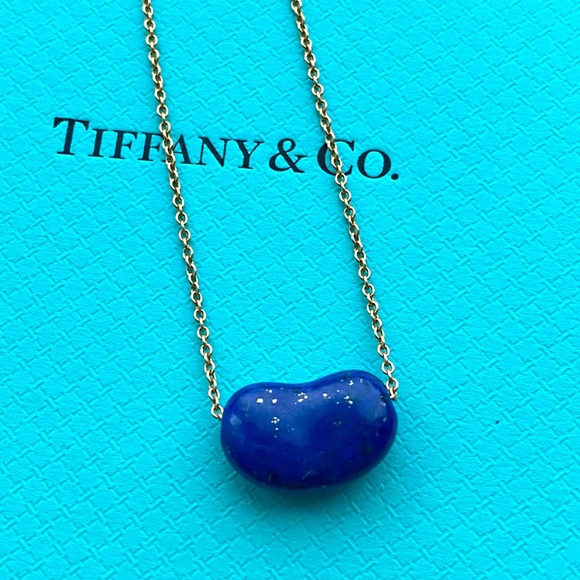 8k Lapis Lazuli Bean Necklace 